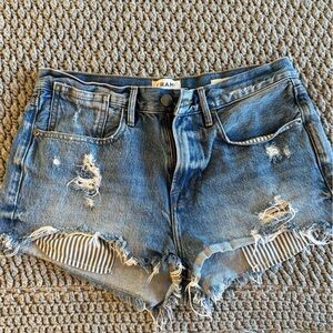 Frame - Distressed Denim Shorts